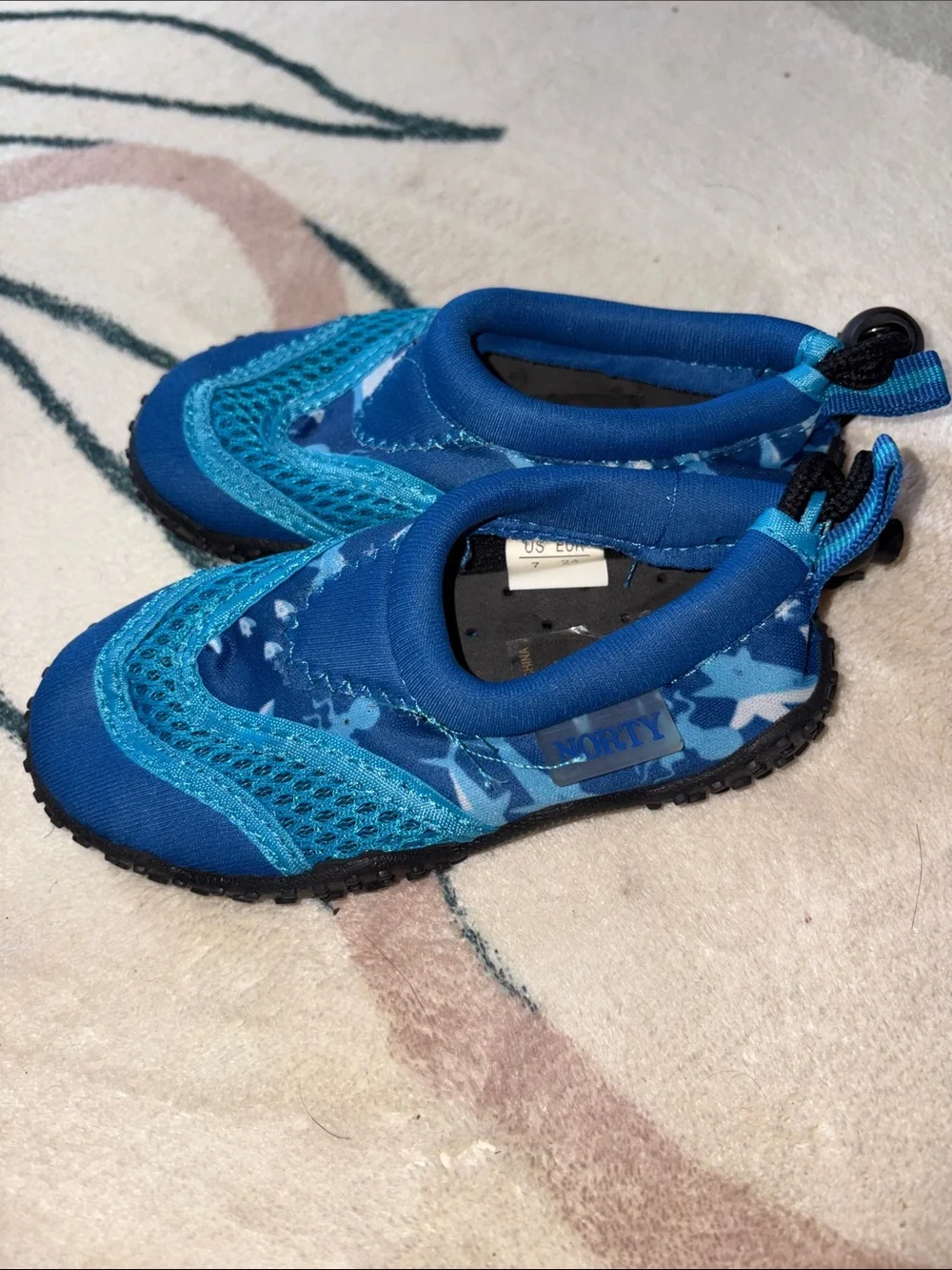 Kids Blue Slip-On Water Shoes for Swim & Play 7c